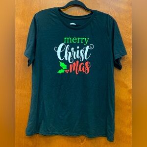 5 for $20 Holiday Time Christmas short sleeve t-shirt black size XL